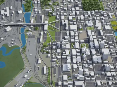 Anchorage - City 3D Model Low-poly 3D model