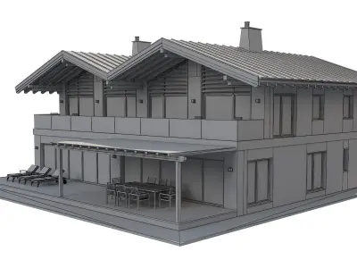 Chalet House 3 3D model