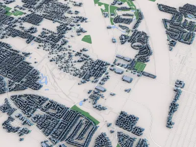 Palm Springs City California 3D model