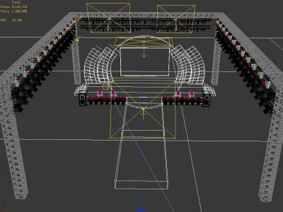 Stage party concert fashion catwalk T station  103 3D model