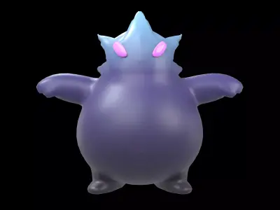 Fatty Character v1 001 Low-poly 3D model