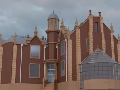 Haunted Mansion Magic Kingdom Replica game ready model 3D model