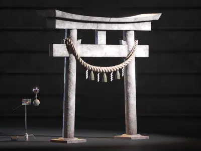 Japanese Shinto Torii 3D model