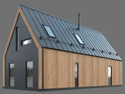 Barn House 01 3D model purchase