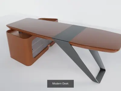 Modern Desk Collection 3D Model Pack