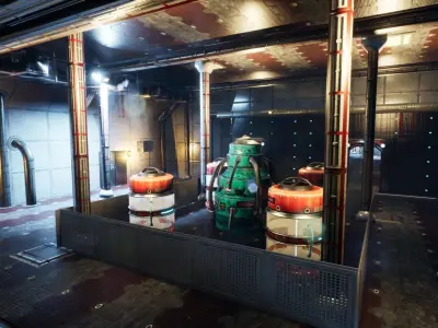 SF Base for Unreal Low-poly 3D model