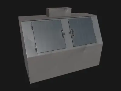 Low Poly PBR Ice Box 2 Low-poly 3D model