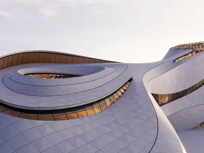 Futuristic building 46 3D model