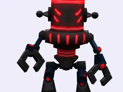 3DRT Chibii-robot 07 Low-poly 3D model