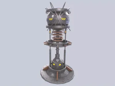 Nuclear reactor Low-poly 3D model order