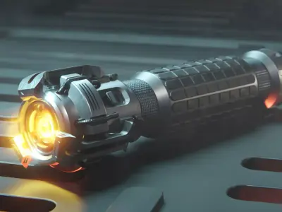 Lightsaber Low-poly 3D model