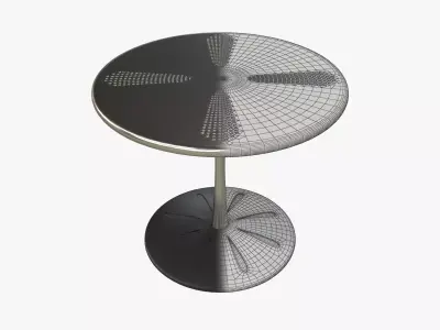 Table-2 table with metal base and glass top 3D model