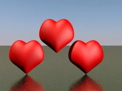 Hearts three 3D model