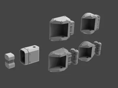Armored Might - Large Sponsons - Omni Slot 3D print model
