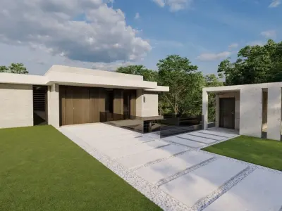 Casa Scene-villa-modern house 3D model 27