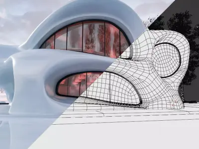 Organic building 3D model buy