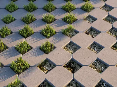 Eco paving stone 01 3D model