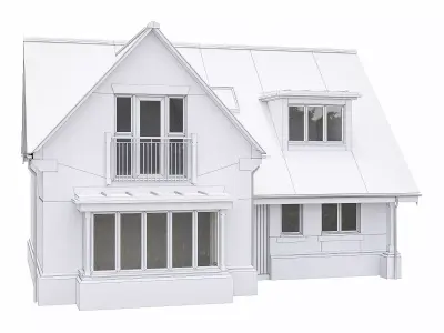 Neighborhood Houses P31 Low-poly 3D model