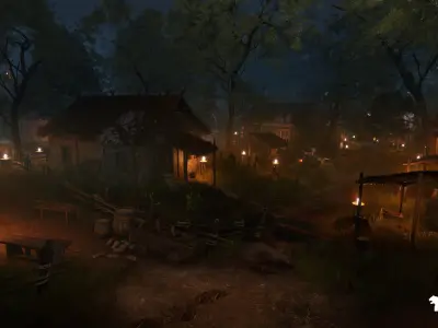 Bandit Valley Village Low-poly 3D model