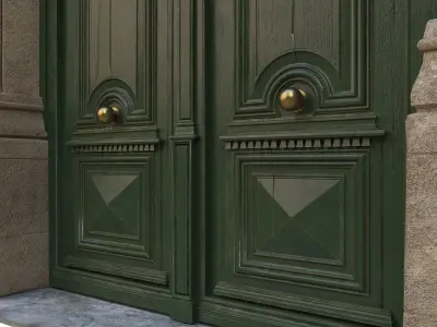  Entrance classic door 13 3D model