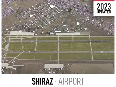 Shiraz Airport Low-poly 3D model