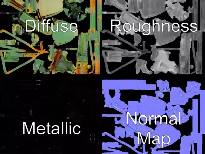 Mechanical Mantis model pack Low-poly 3D model