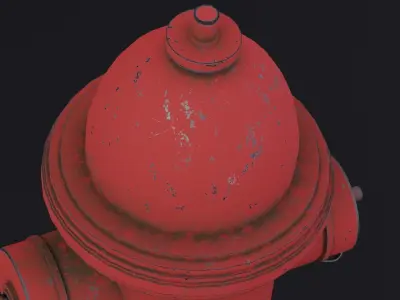 Fire Hydrant 3D model 7