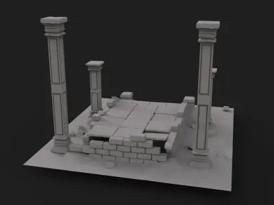 Old ruin 3D model purchase