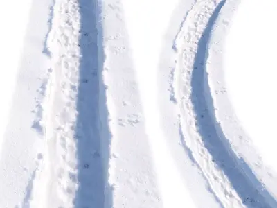 Winter footpath 3D model