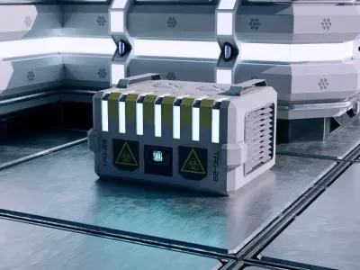 Sci-Fi Modular Space Base 3D model