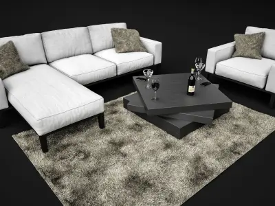 Sofa Set - The Balmoral Collection 05 3D model