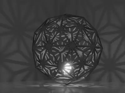 Snowflake Light Low-poly 3D model