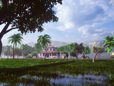 Kerala village 3D model