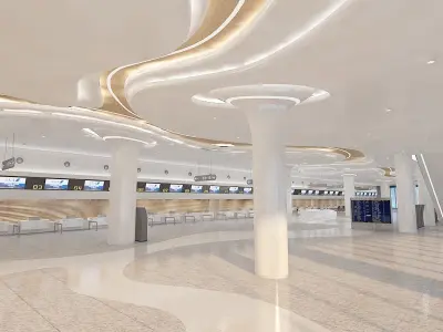 Airport hall 3D model
