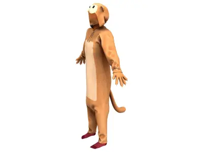  Mens Neko Costume v1 Low-poly 3D model