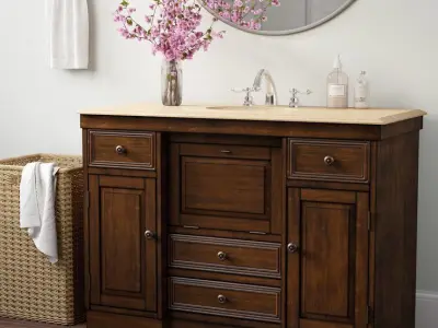 Oglesby Single Bathroom Vanity Set 3D model