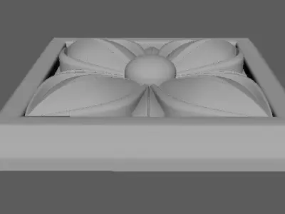rosette flower 3D model 3