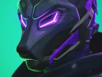 Neo Wolf - cosplay sci-fi mask - digital STL file for 3Dprinting 3D print model