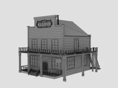 Western Saloon 3D model