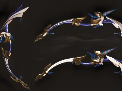 Genshin Impact - Amos Bow - 3d file -stl 3D print model