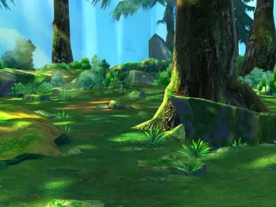 Cartoon Forest Scene 02 3D model