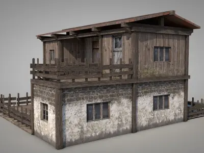 Anatolian Village House 6 Low-poly 3D model