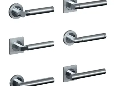 Door handle levers set 3D model