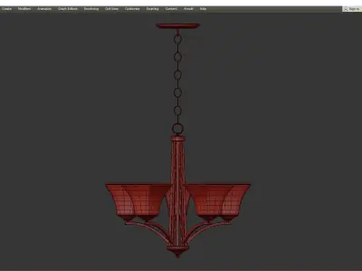 AURORA CHANDELIER Low-poly 3D model