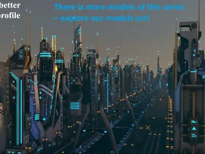 Sci-Fi Building-07 Low-poly 3D model