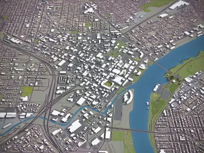 Toledo - 3D City Model Low-poly 3D model