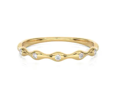Light Minimalist Diamond Ring 3D print model 4