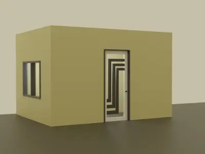 Single Storey House Free low-poly 3D model