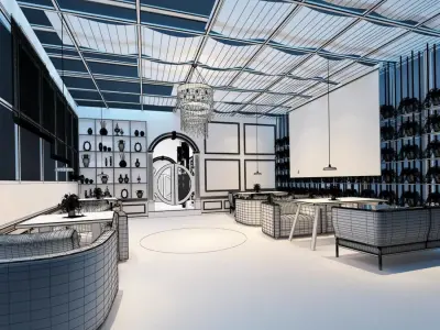 Business Restaurant - Coffee - Banquet  17 3D model
