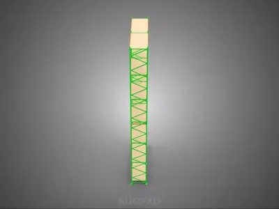 UPRIGHT TOWER WOOD STEEL WAREHOUSE METAL SHELVING STORAGE RACK 3D model